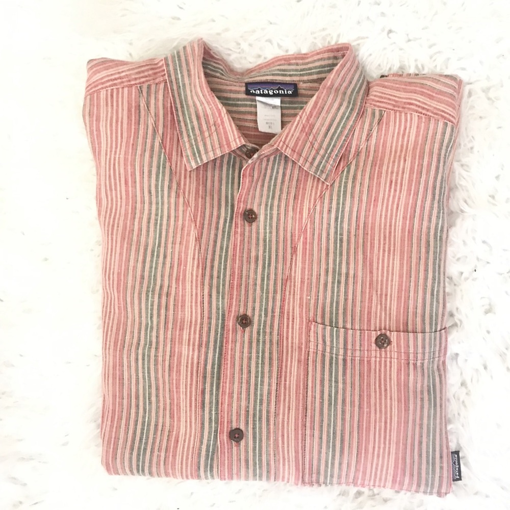 Patagonia 100% hemp men’s Button down shirt Sz XL
